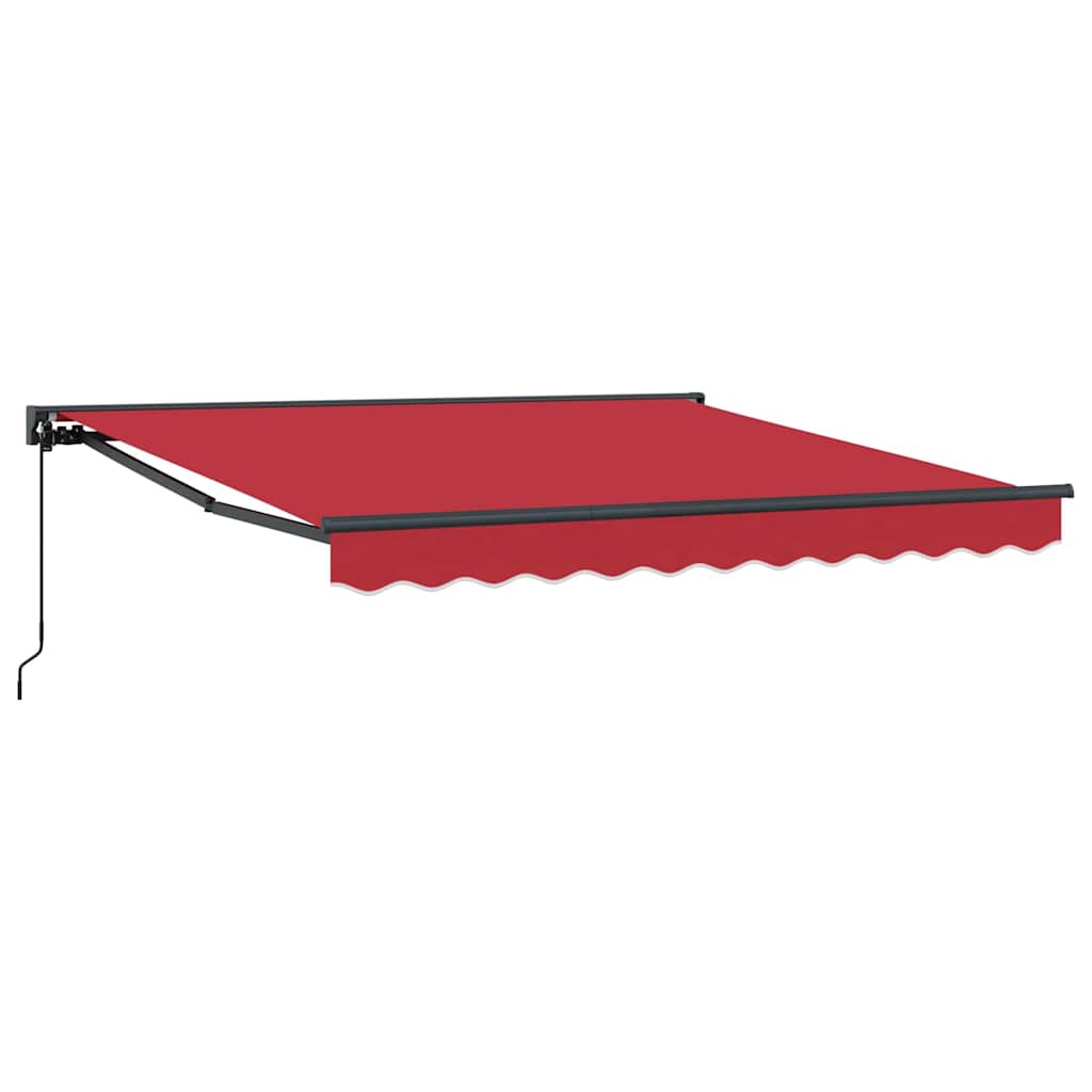 Tenda da sole retrattile in alluminio e tessuto arancione e marrone, 4