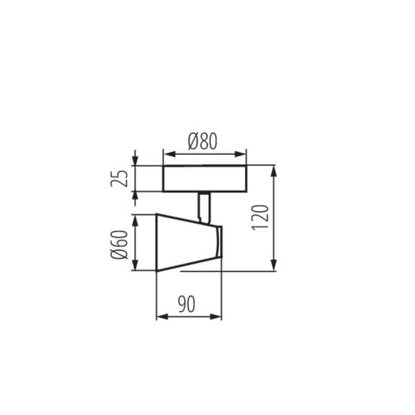 Kinkiet ENALI biały chromowany 1xGU10x35W metal wym:12x8x8cm IP20 Kanlux - 2