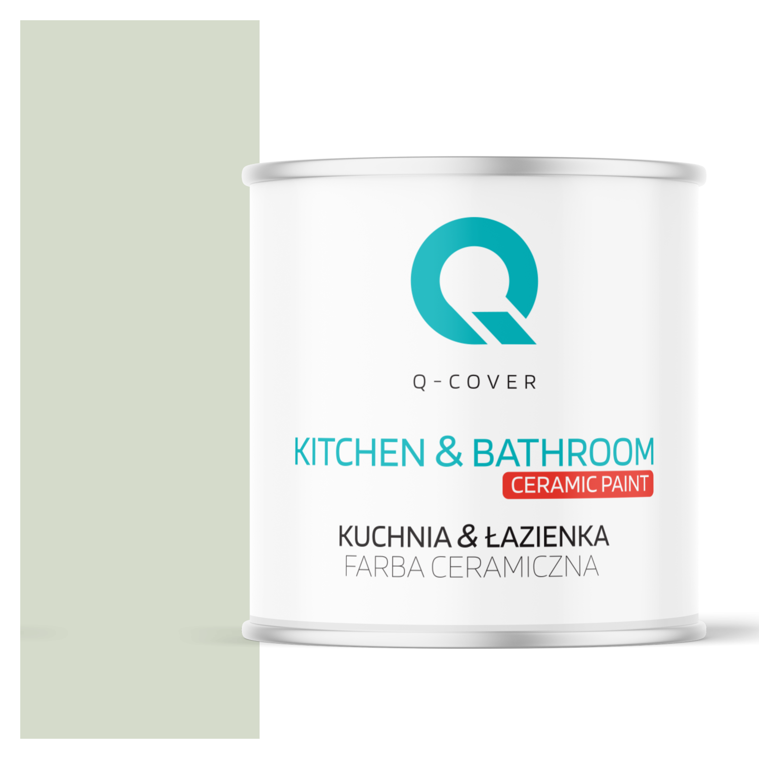 Farba Ceramiczna Kuchnia &amp; Łazienka Q-Cover Oliwkowy jasny H2068 Głęboki Mat 2L