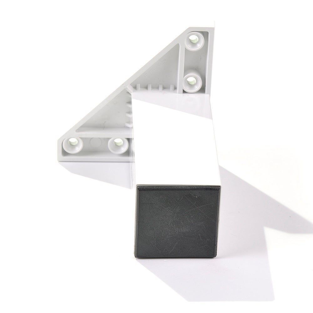 4 un. Pied carré pour meuble en plastique ABS résine ANTI-HUMIDITÉ 40x40mm hauteur 150mm blanc - 2