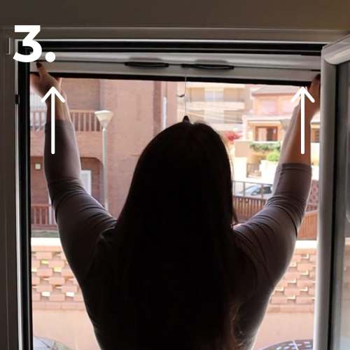 Mosquiteras Enrollables Sin Taladrar Color Blanco 58x59 - Cortinadecor - 8