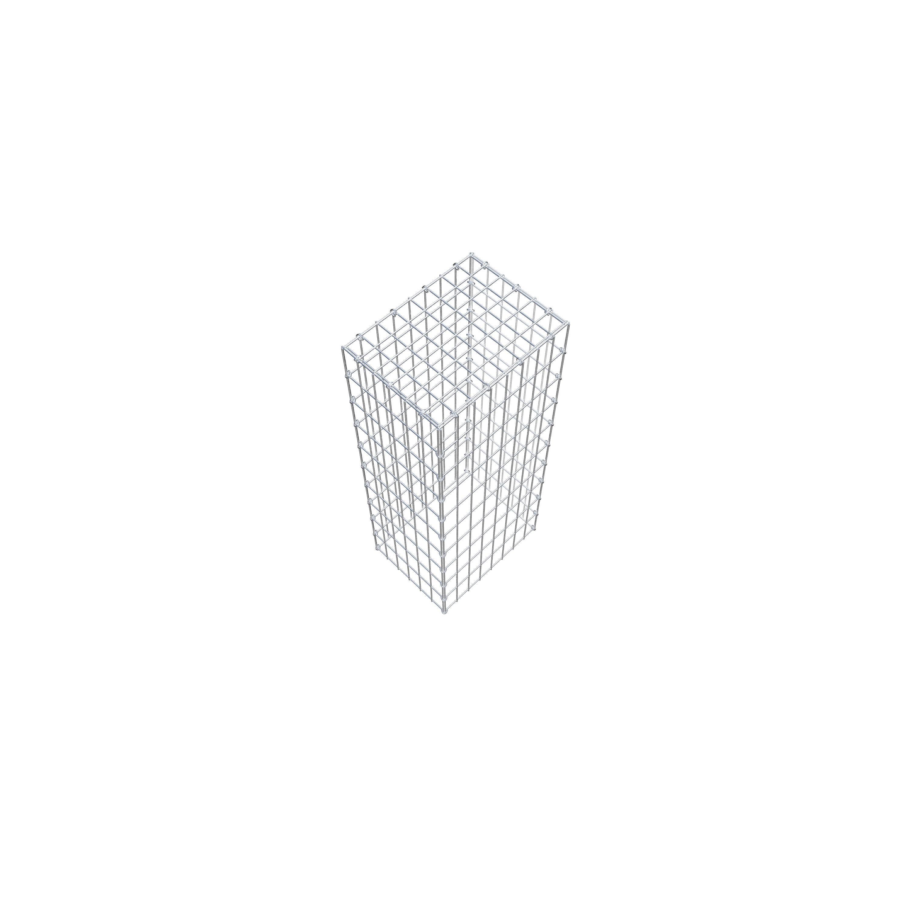 Gavión para apilar en acero galvanizado 100x30x40cm (LxAxP), malla 5 x 10cm, Anillo en C, sin rejilla inferior - 4