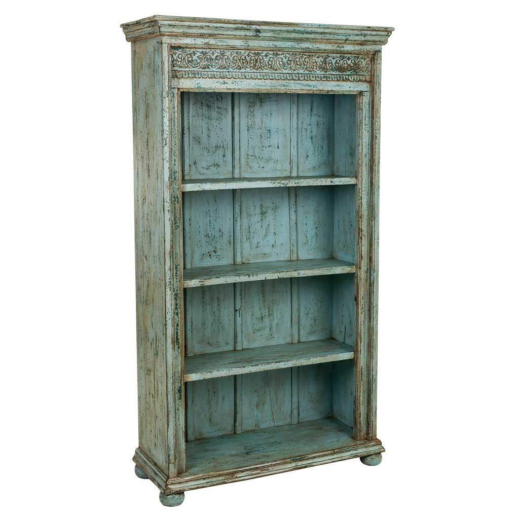 Estantería librería de madera azul 100x40x180 cm | Leroy Merlin