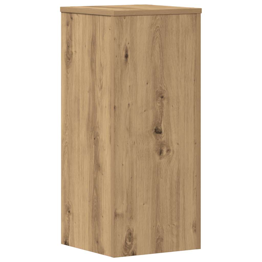 Lot de 2 supports pour plantes chêne artisanal en panneau de bois - 3