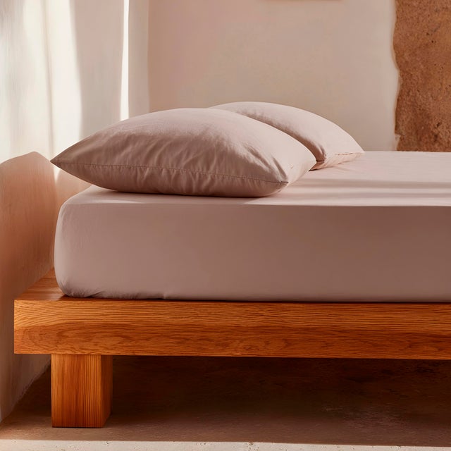 Drap-housse 80x200x30 cm 100% cotone respirant régable coloris Rose