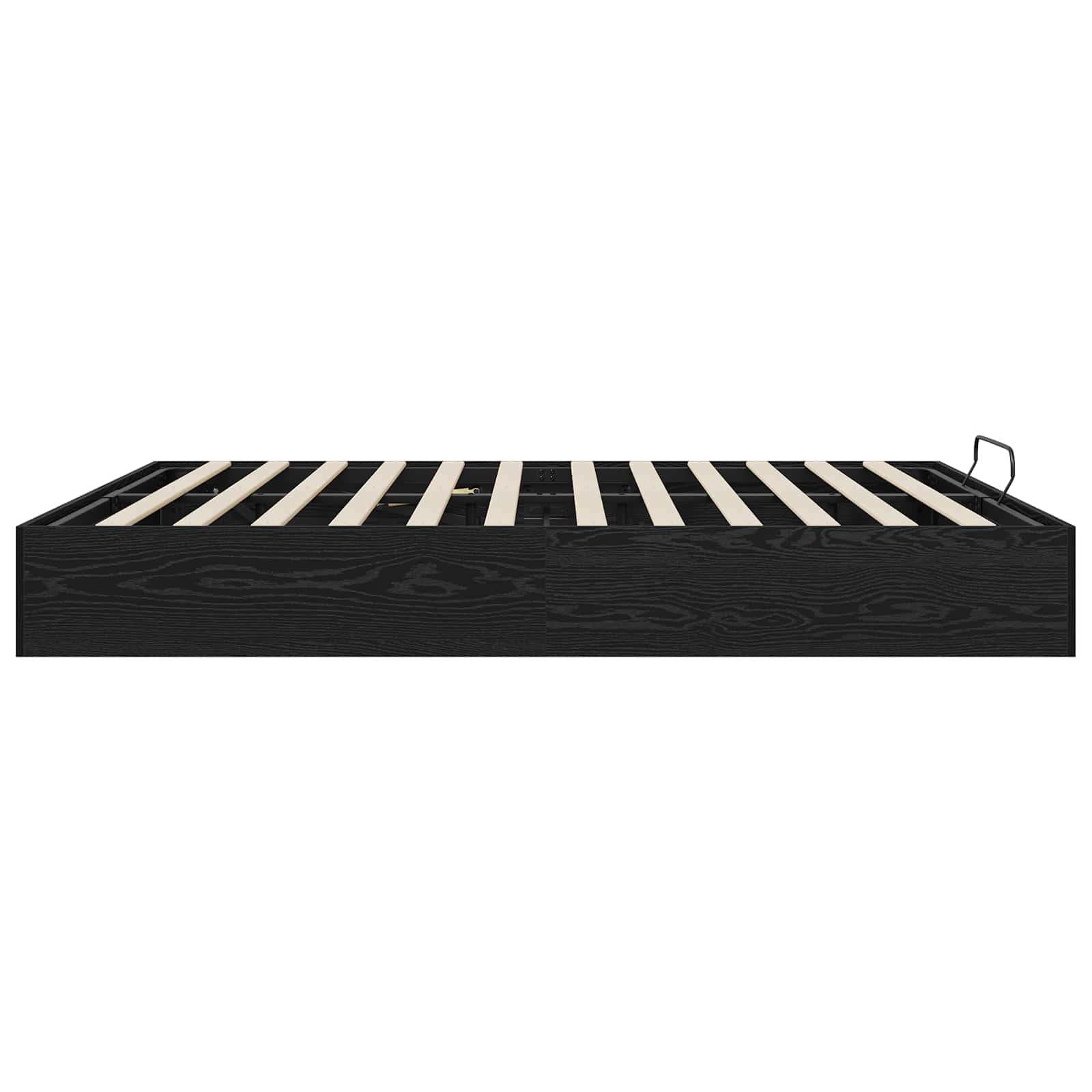 Cadre de lit ottoman avec rangement chêne noir 203 x 180 x 25 cm - 6