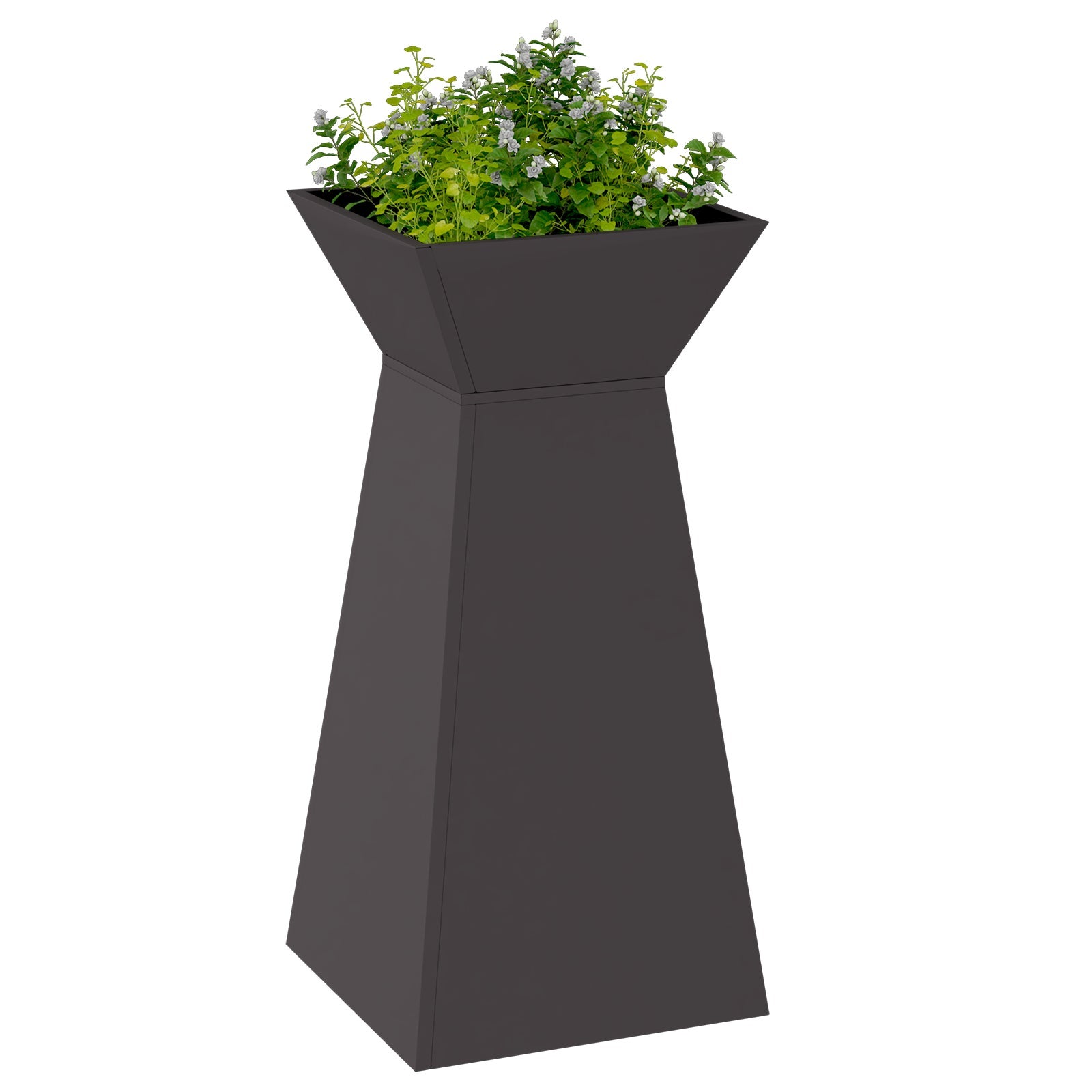 Donica słupowa 2 pcs Czarny 35 x 35 x 73 cm vidaXL