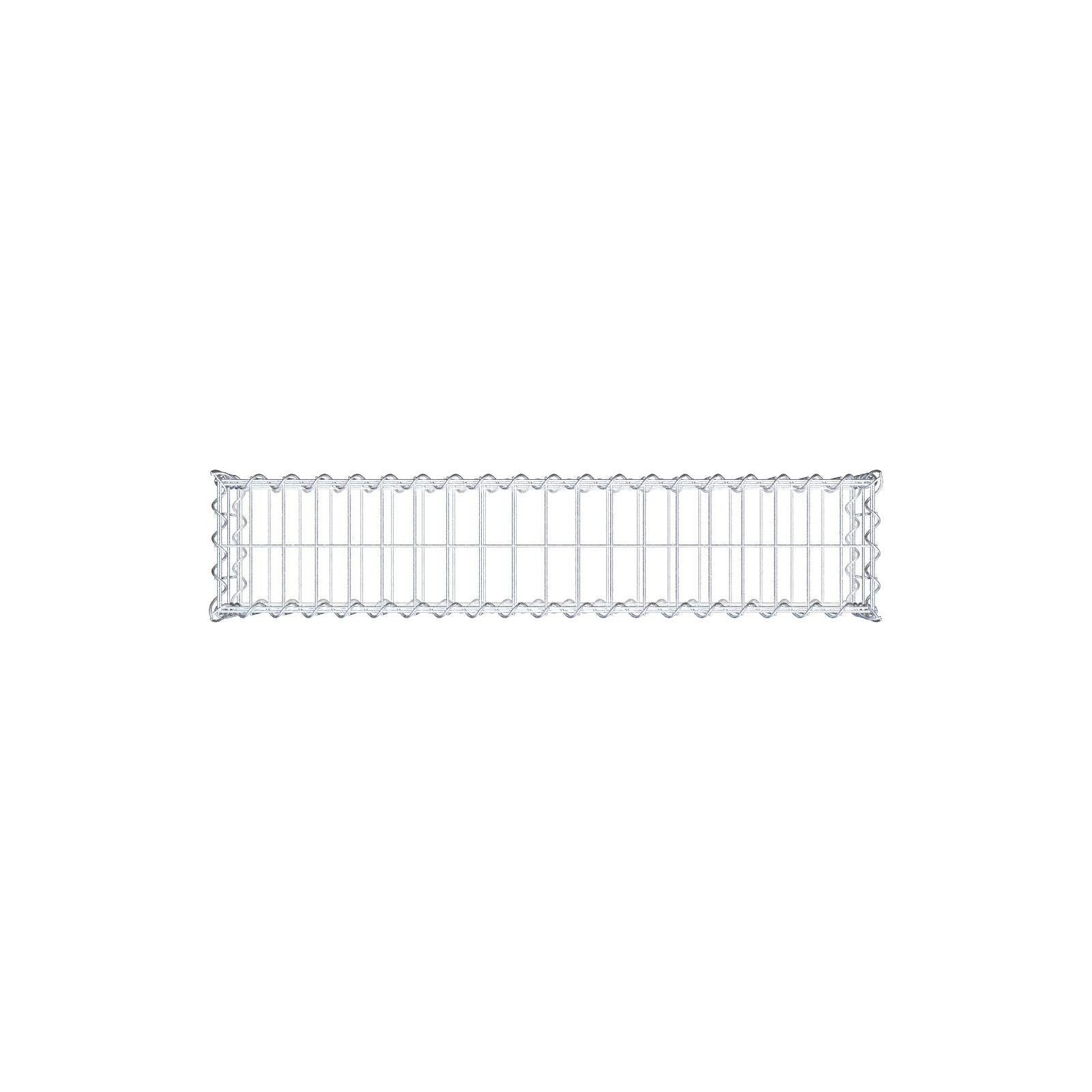 Gavión de acero galvanizado 100x20x20cm (LxAxP), malla 5 x 10cm, Espiral, jaula metálica para muro o jardín - 4