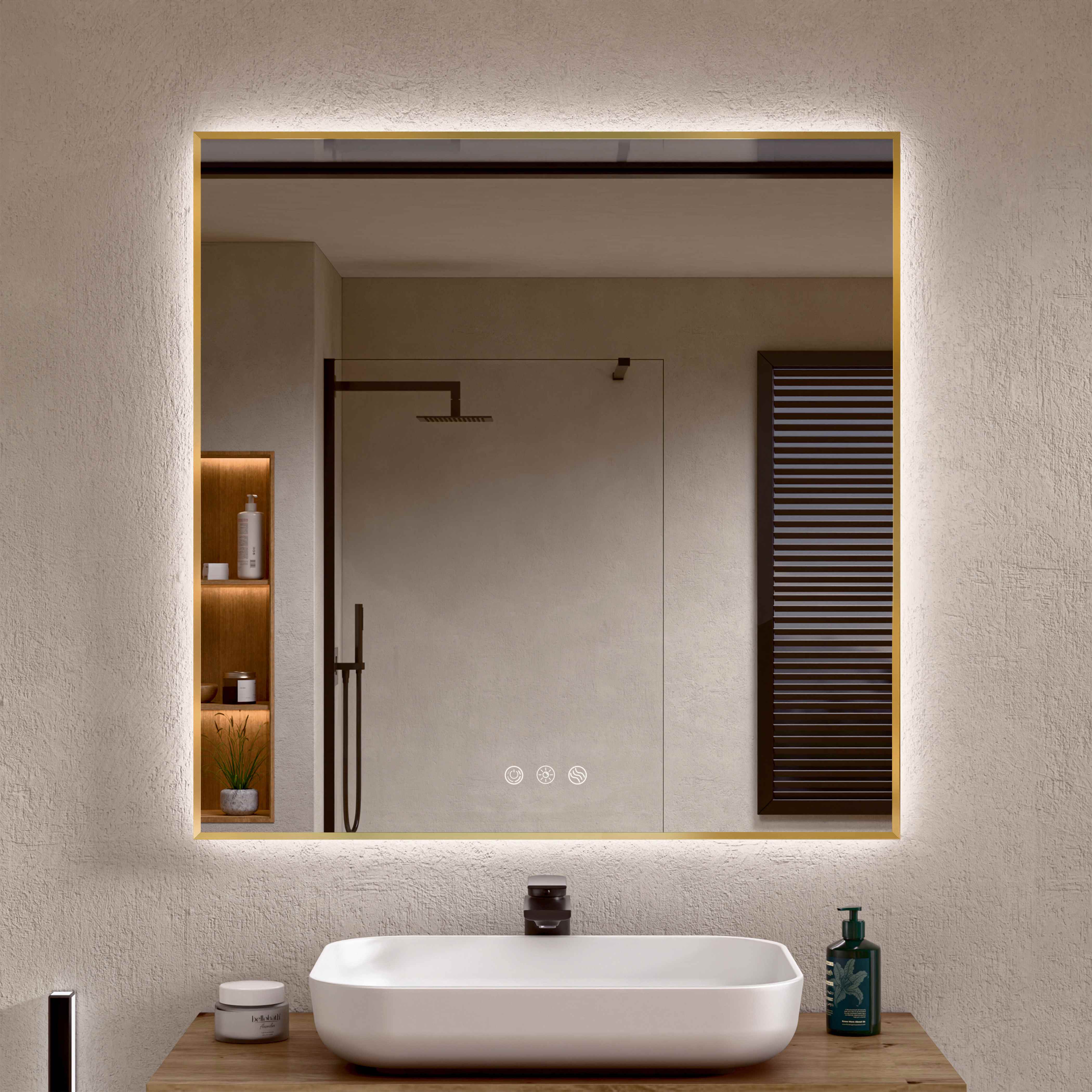 SANILAND Miroir Intelligent de Salle de Bain avec Éclairage LED et Haut