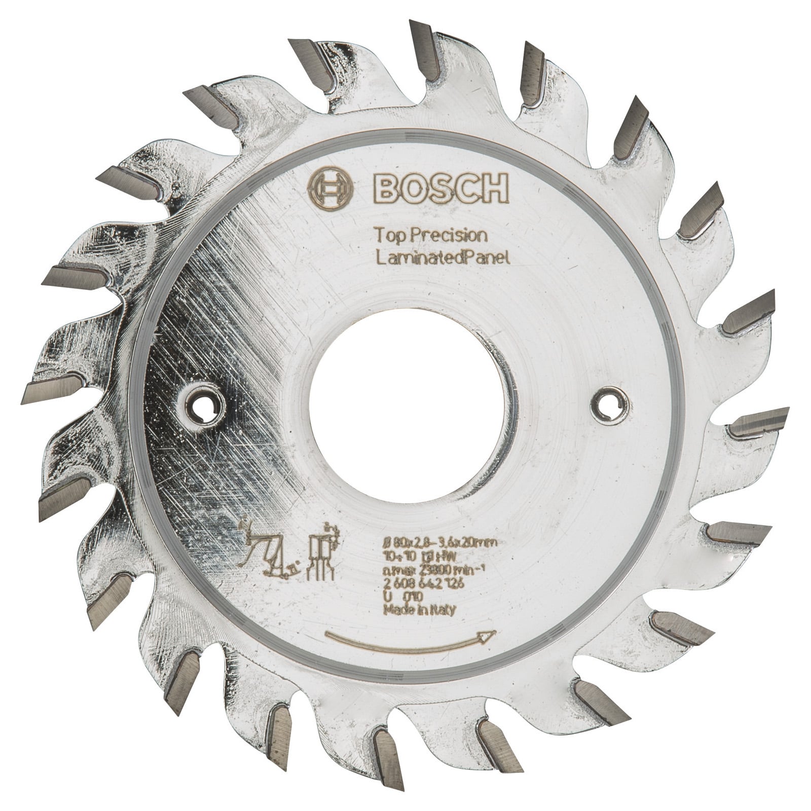 Bosch Piła do podcinania Top Precision Best for Laminated Panel, 80 x 20 x 2,8 - 3,6 mm -2608642126 - 2