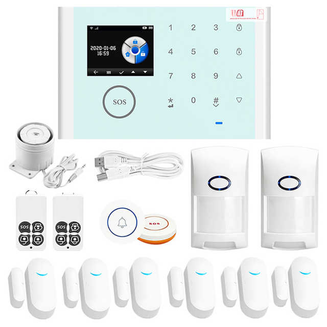 Système d'alarme intelligent CS118, WiFi GSM GPRS, Contrôle à distance via Tuya APP, 433MHz, Sécurité domicile, Compatible avec commande vocale