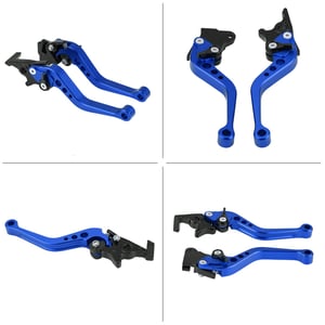 Leva del freno a doppio disco del motociclo, 1 paio di 4 colori universali in lega di alluminio CNC Leva della frizione del motociclo per moto, scooter, bici elettrica(blu