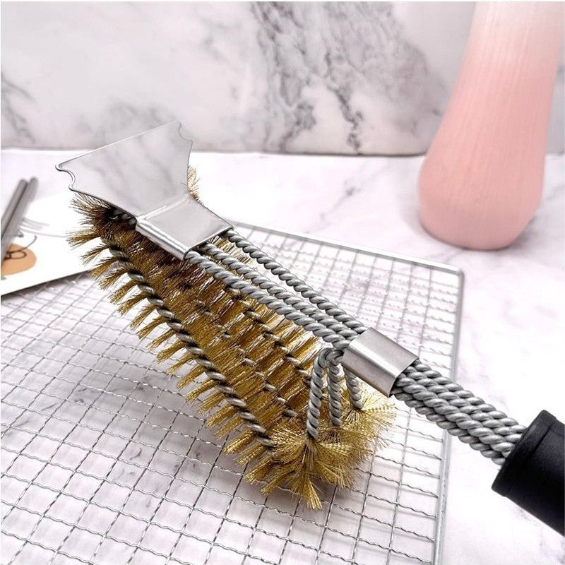 Mosiężna szczotka do czyszczenia rusztów - Bezpieczna, elastyczna mosiężna szczotka do czyszczenia rusztów porcelanowych i ceramicznych.