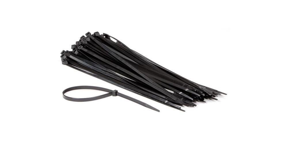 JEU DE SERRE-CÂBLES EN NYLON - 7.6 x 400 mm - NOIR (100 pcs) - 3