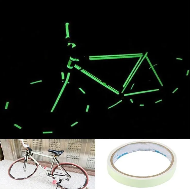 Nastro fluorescente luminoso, 2 strati, impermeabile, rimovibile, si illumina al buio, per scale, palcoscenici, ciclismo, camera da letto – 5 cm x 5 m - 2