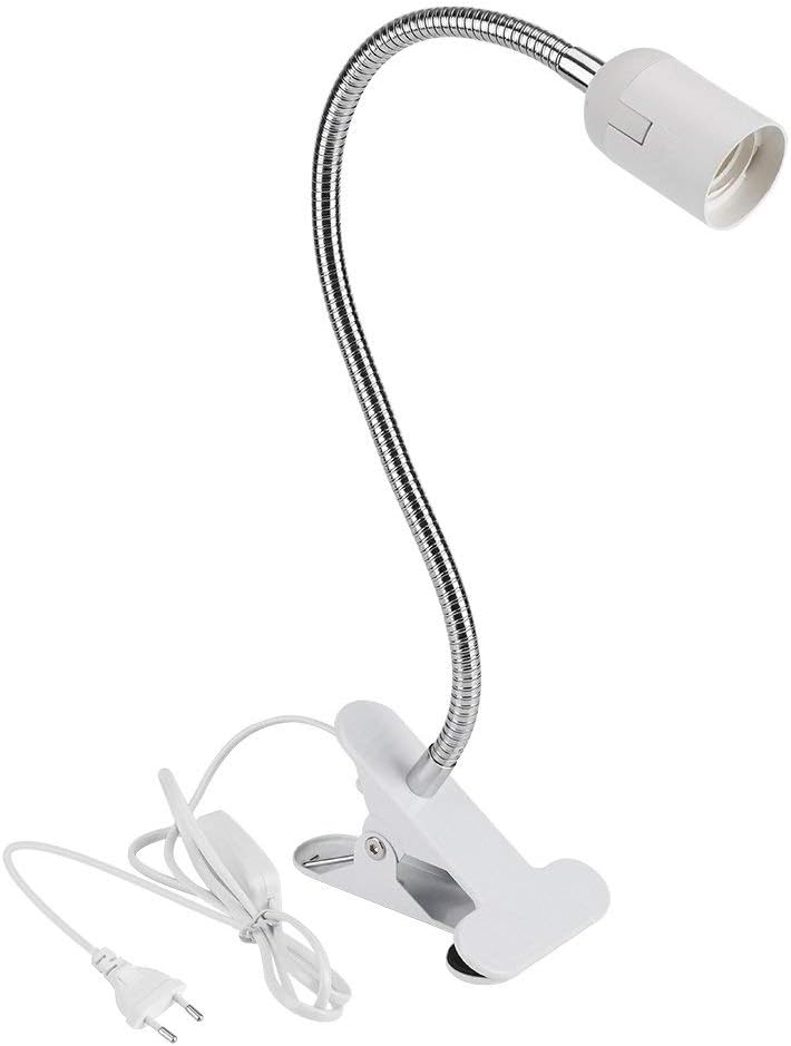 Lampka zaciskowa oprawka żarówki z klipsem z włącznikiem standardowym europejskim gniazdkiem sieciowym żarówka nie jest dołączona lampka stołowa LED