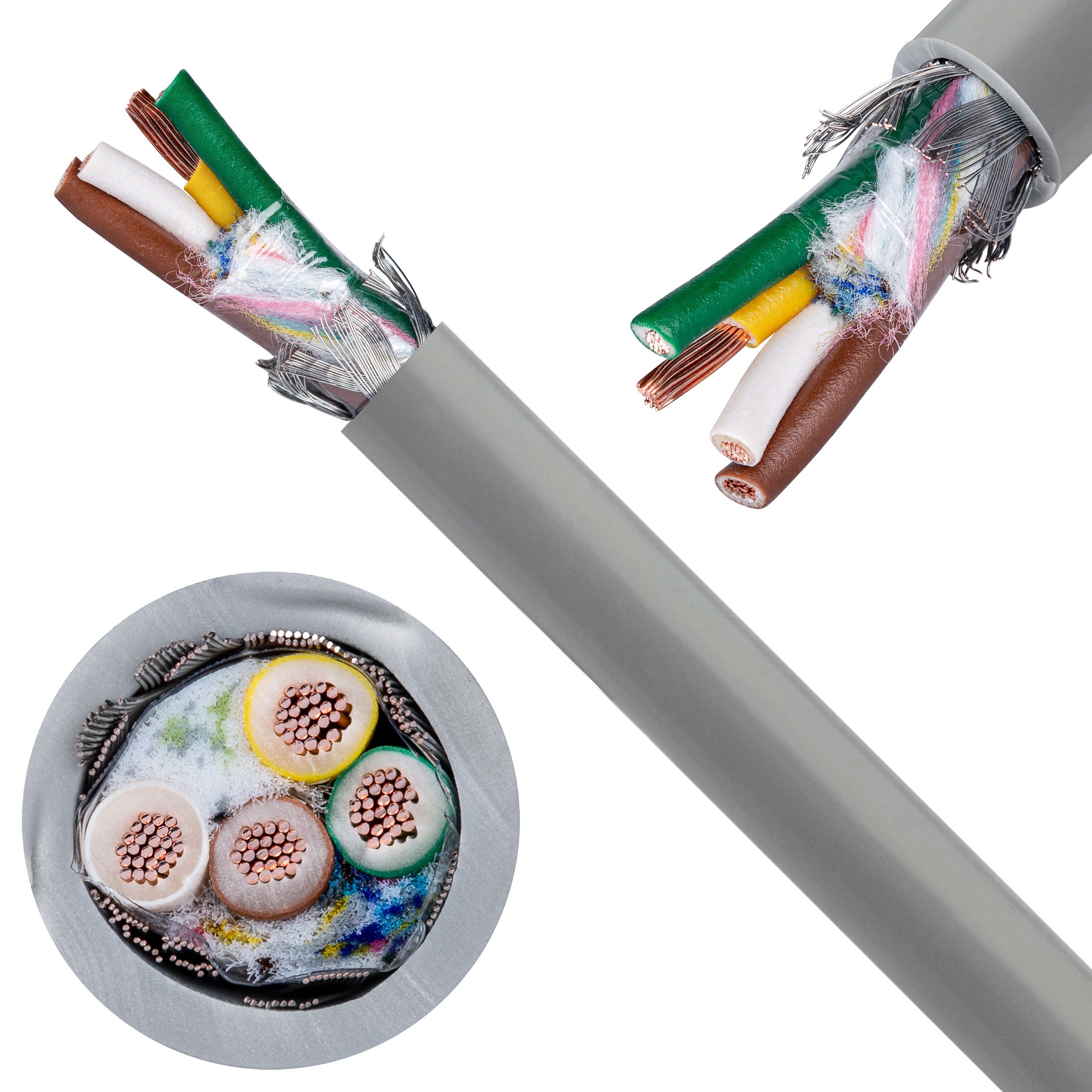 Kabel sterowniczy parowany BiT LIYCY-P 2x2x0,75mm2 szary 300/300V ekranowany olejoodporny linka Bitner 100m