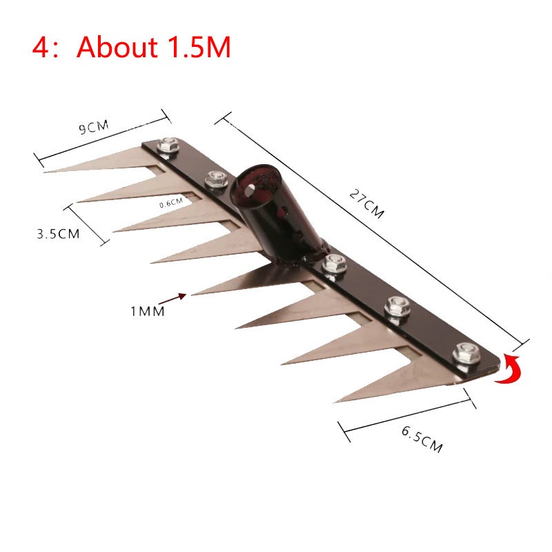 Herramienta Multiusos De Jardín Para Deshierbar | Elimina Malas Hierbas Con Rastrillo De 5 Dientes, Mango Ergonómico Desmontable, Acero Resistente