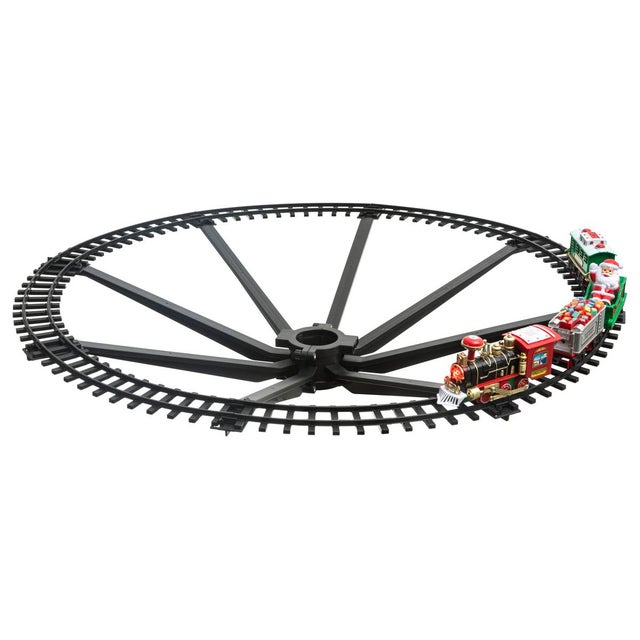 Tren de Navidad eléctrico árbol de Navidad 23 piezas musical 1 LED a pilas