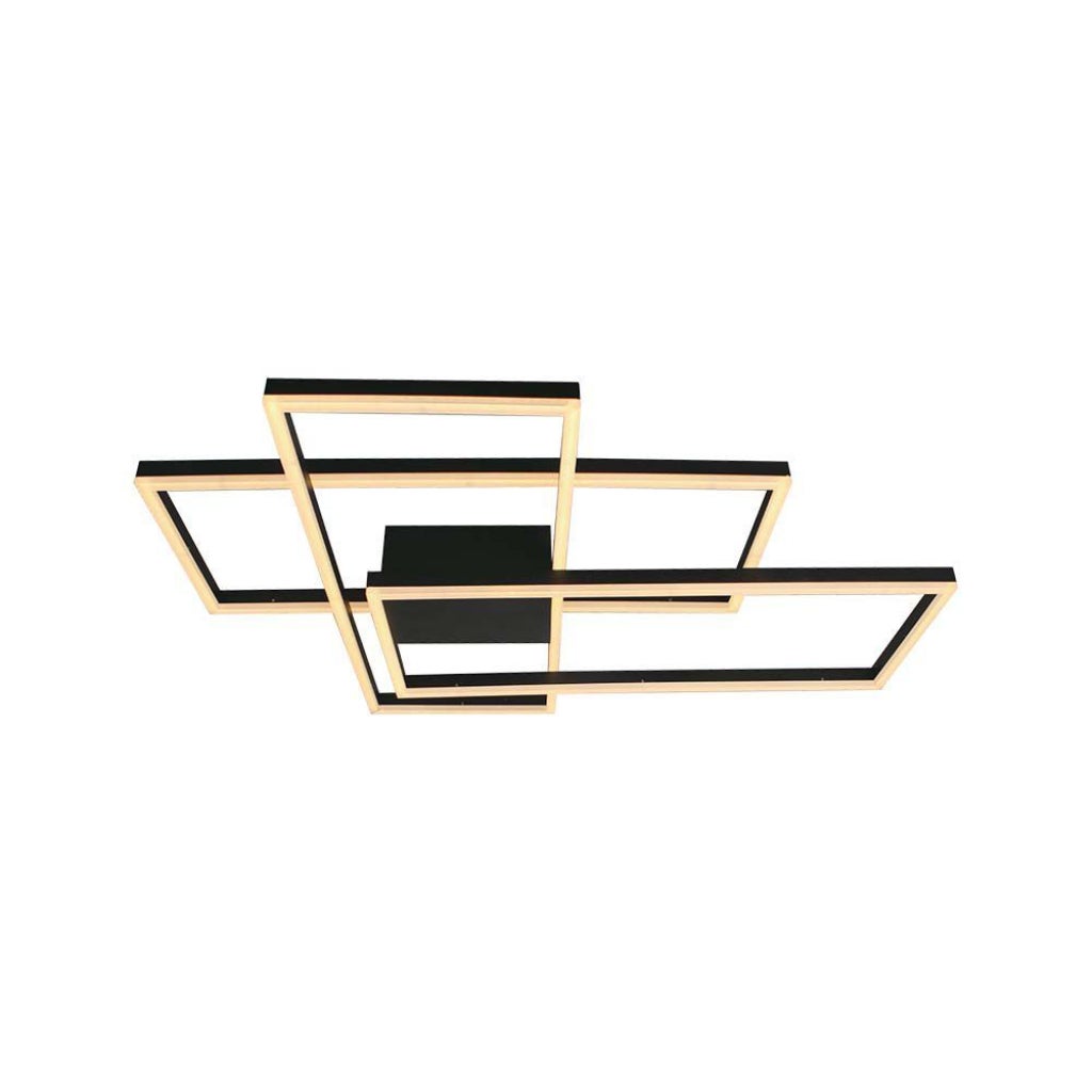 Żyrandol LED 47W 90*67*9cm Nowoczesny design Czarny kolor Ściemnialny 3000K