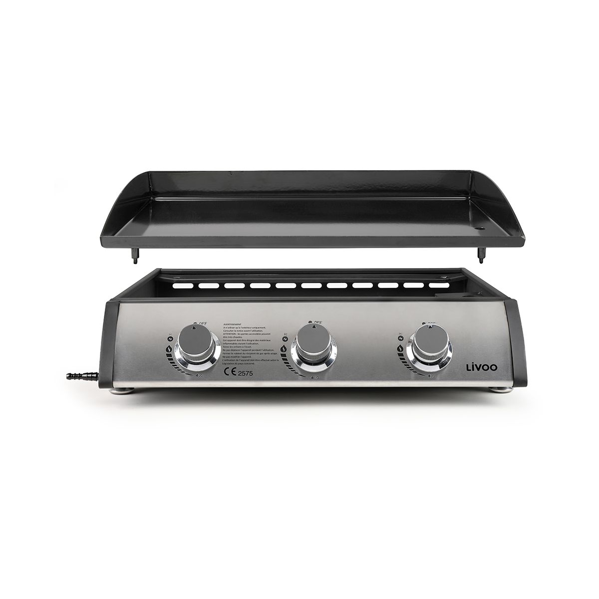 Plancha a Gas LIVOO - 3 Bruciatori - 61 x 38 cm - DOC277 - 5