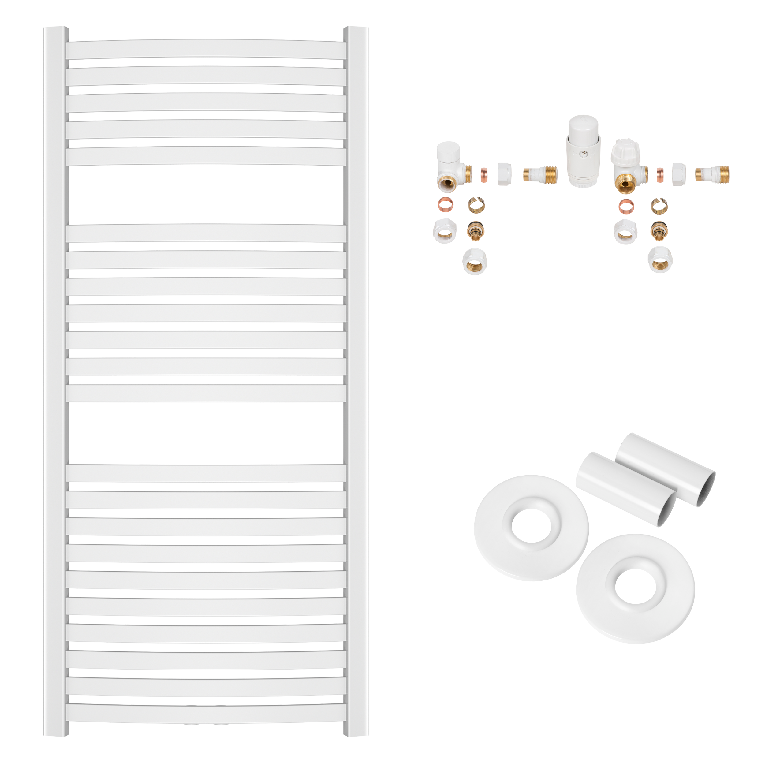 Grzejnik Łazienkowy Drabinka Kaloryfer do Łazienki 540x1200 mm INVENA Biały