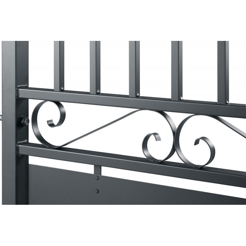 Portillon aluminium tradition style ferronnerie passage 1m Gris - 3