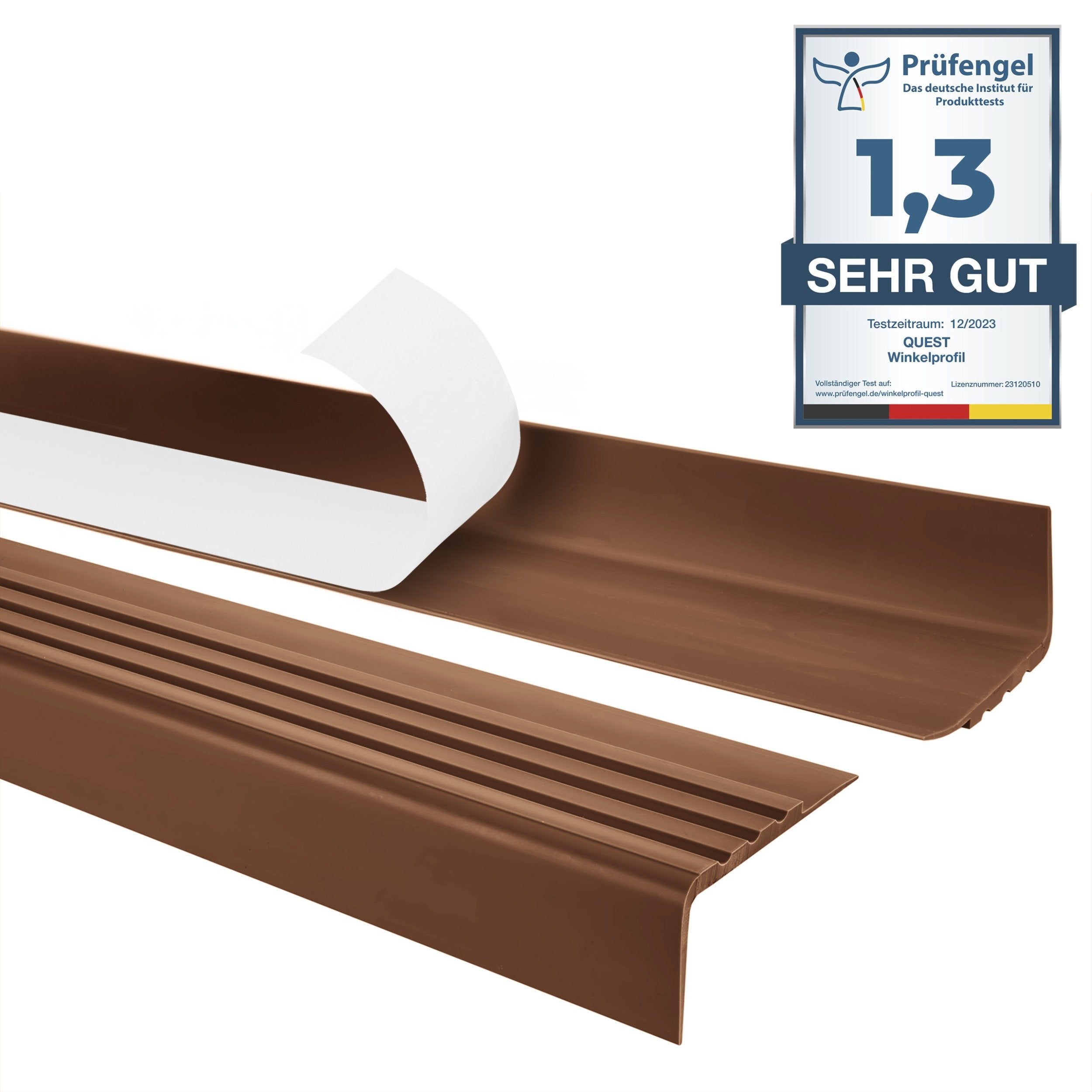 Profilé Angle Nez De Marche Antidérapant PVC Auto-adhésif - 50x25 Mm - Longueur 80 à 200 Cm - Neuf