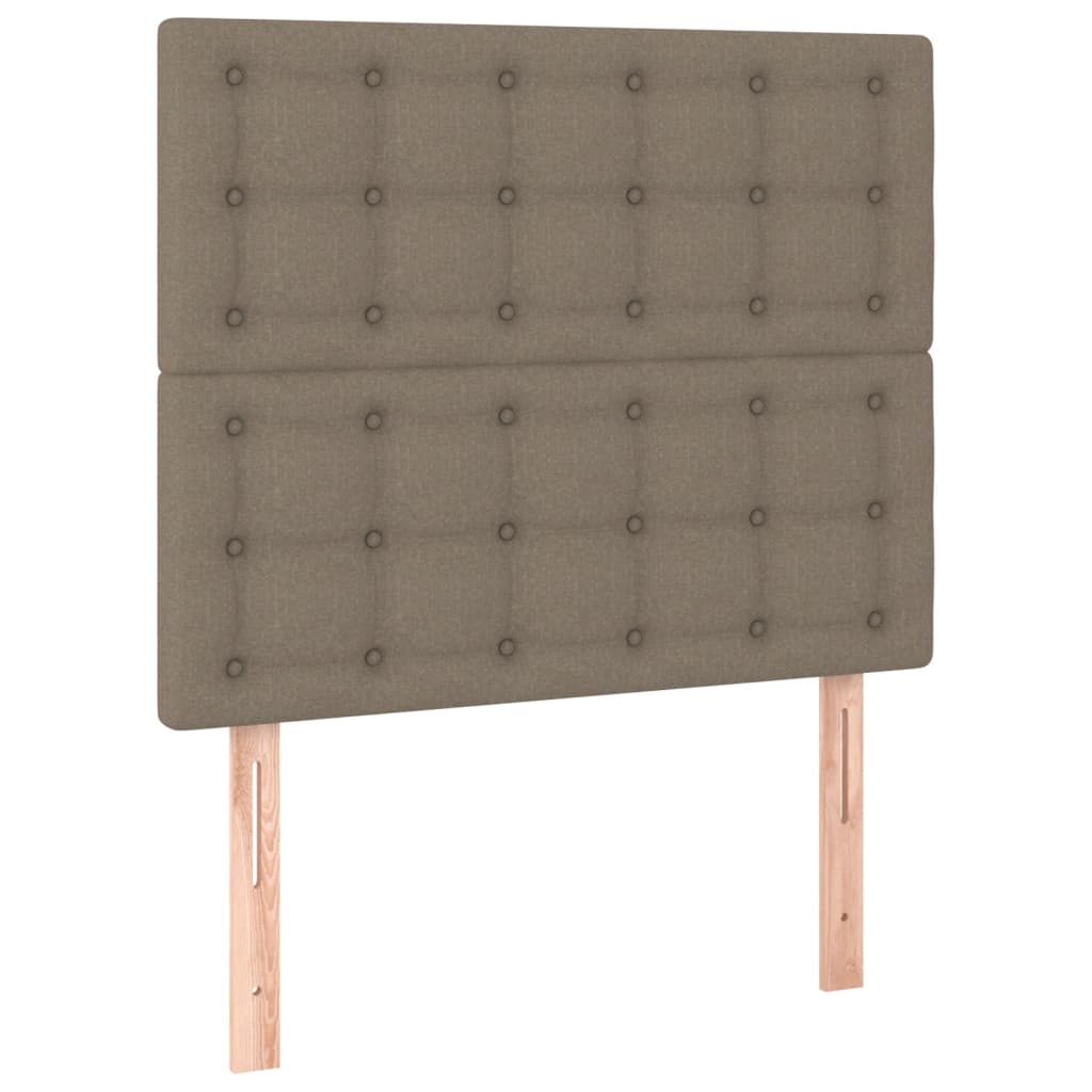 Cadre de lit sans matelas en tissu taupe pour la chambre, 120 × 200 cm - 9