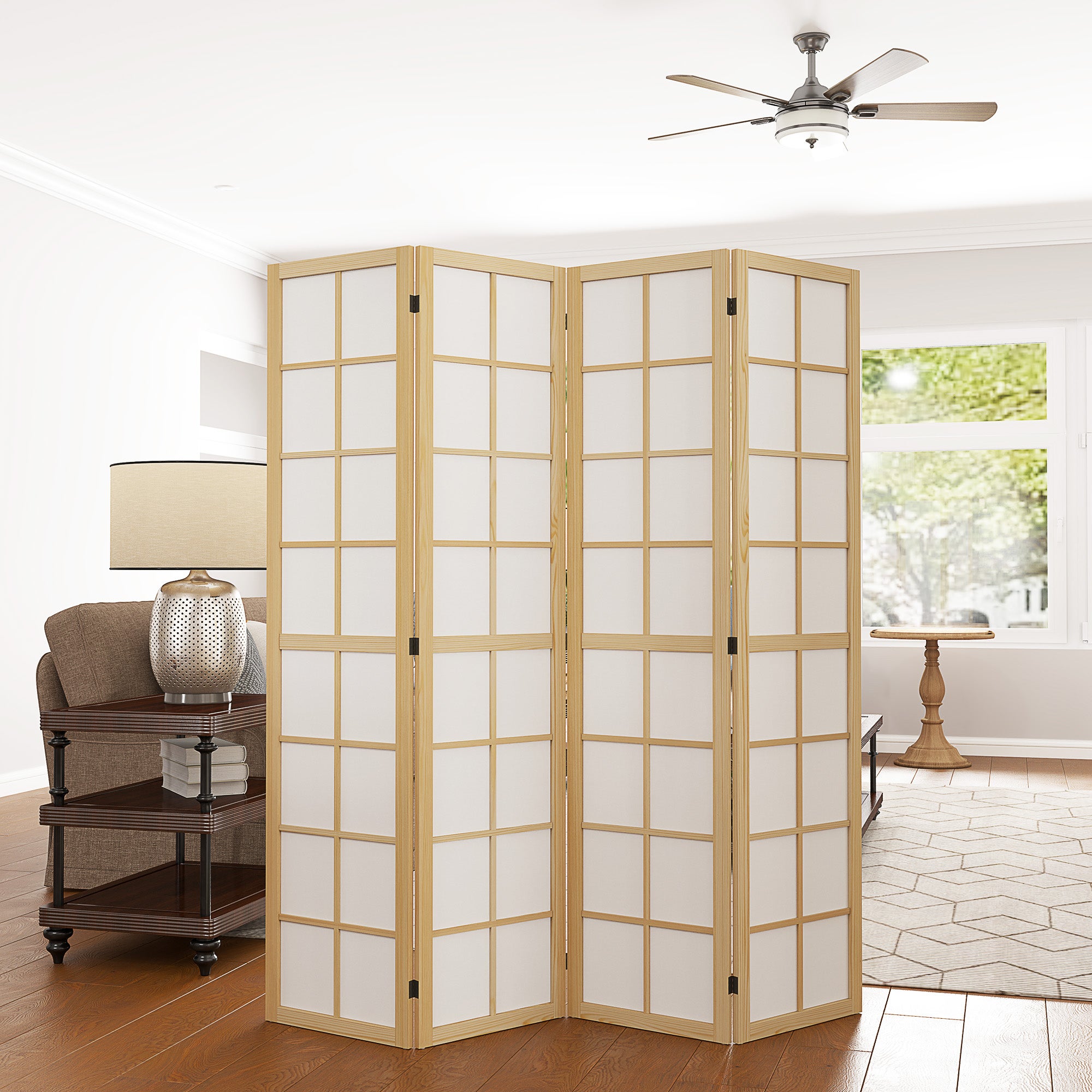 Paravent interieur Bois de pin HOMCOM - 2