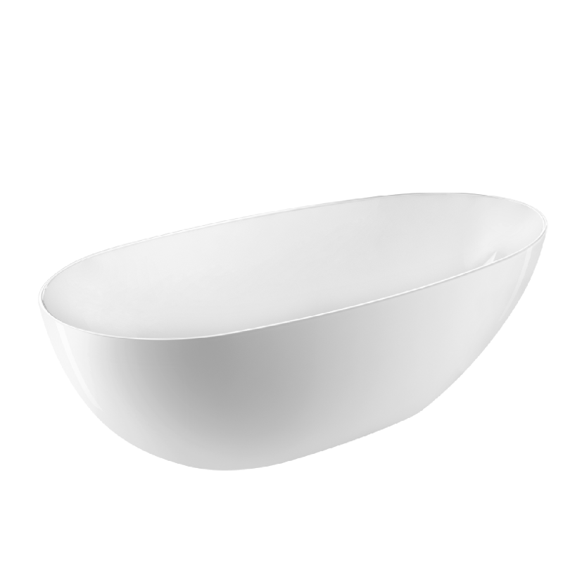 Baignoire îlot design ovale FLORIDA blanche 180 cm Mat - 4