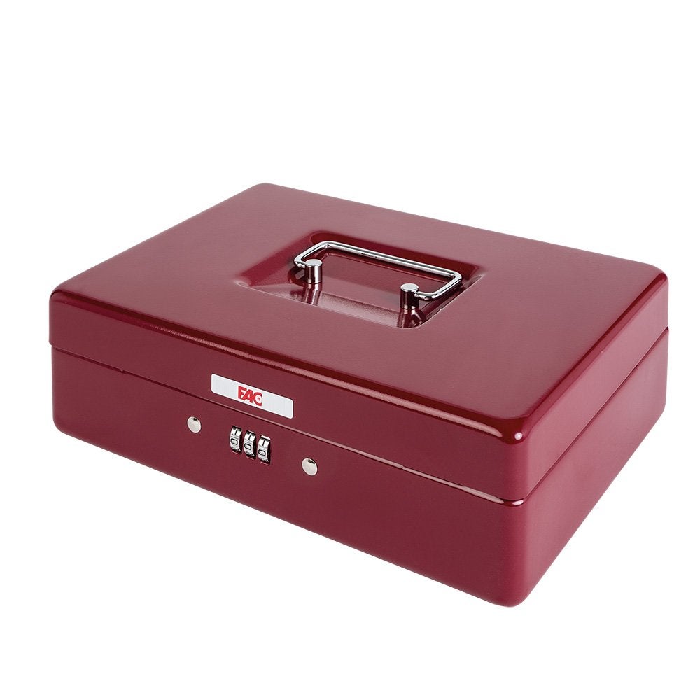 FAC 17047 Cassetta Di Sicurezza Con Combinazione Elettronica, Numero 3, Colore Rosso, Acciaio Ad Alta Resistenza