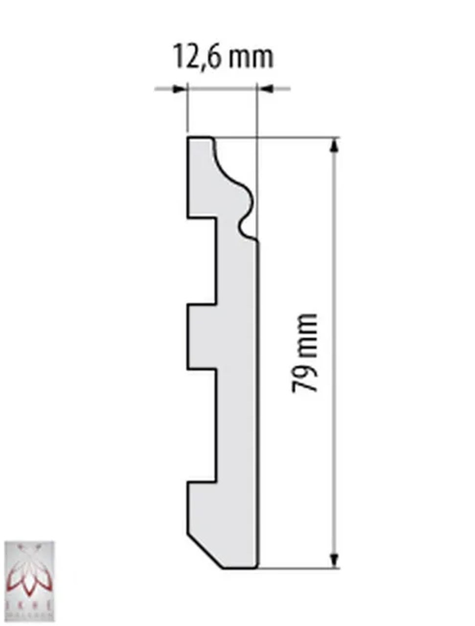 Rodapiés Zócalo 1 pieza / 2 metros - blanco - material duro - decoración - pared - suelo - techo DP5 - 6