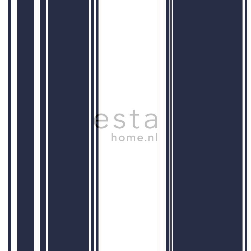 Papier peint à rayures bleu marine - 53 cm x 10.05 m - ESTAhome - 7