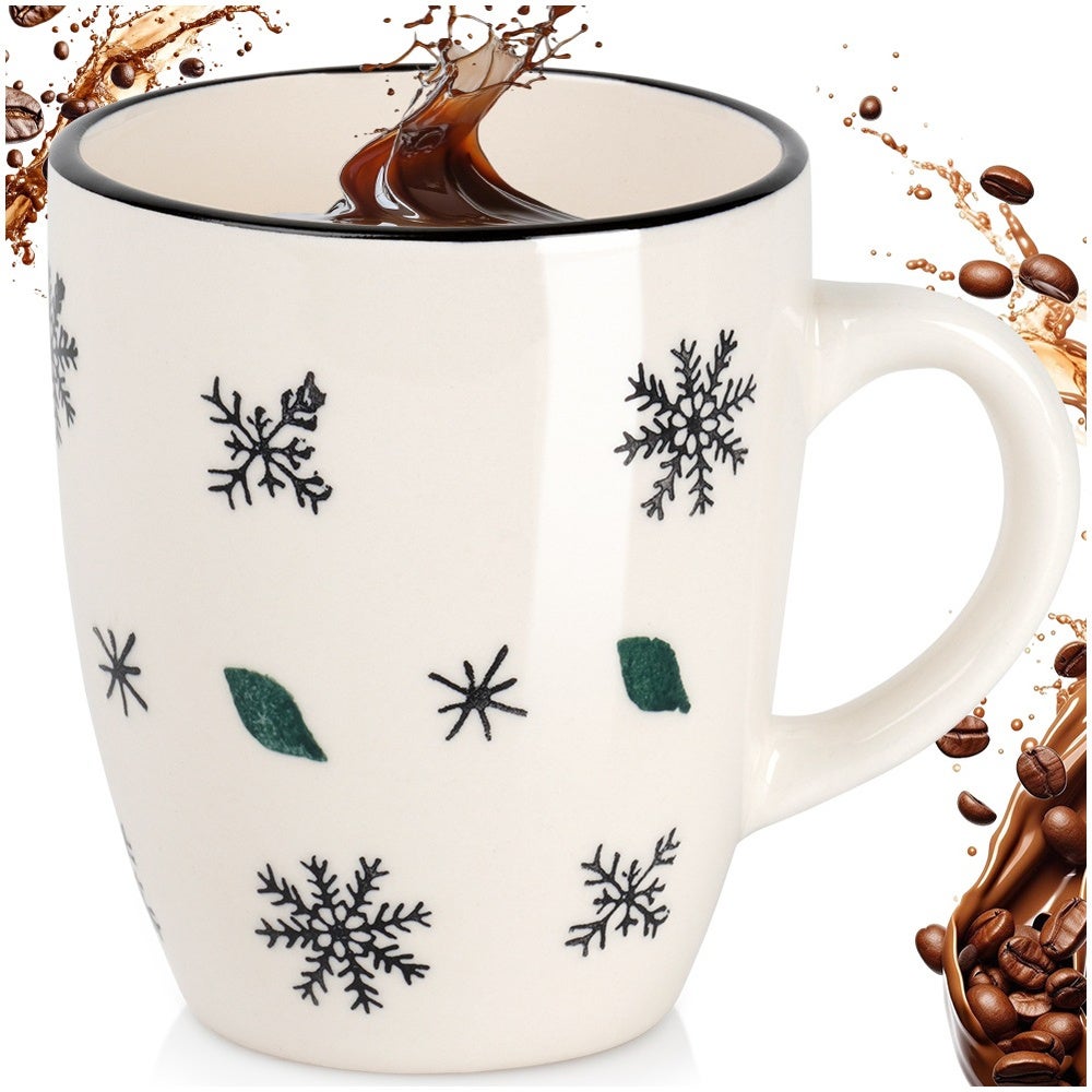 Kubek ceramiczny płatki śniegu 350 ml - 5