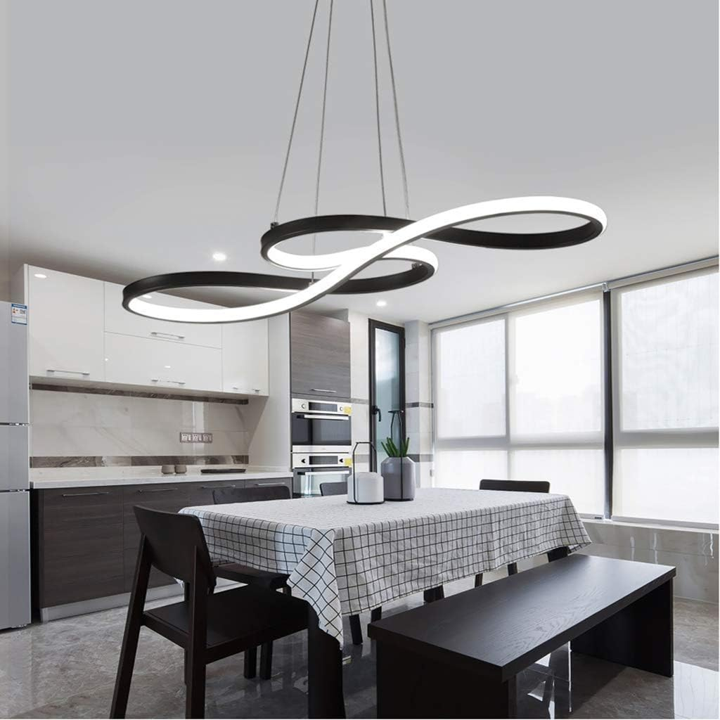 GLAMARIS Suspension LED Scandinave 58W,3000-6500K Réglable,Télécommande Incluse,75x32x100cm,Éclairage Décoratif pour Salon et Salle à Manger - 4