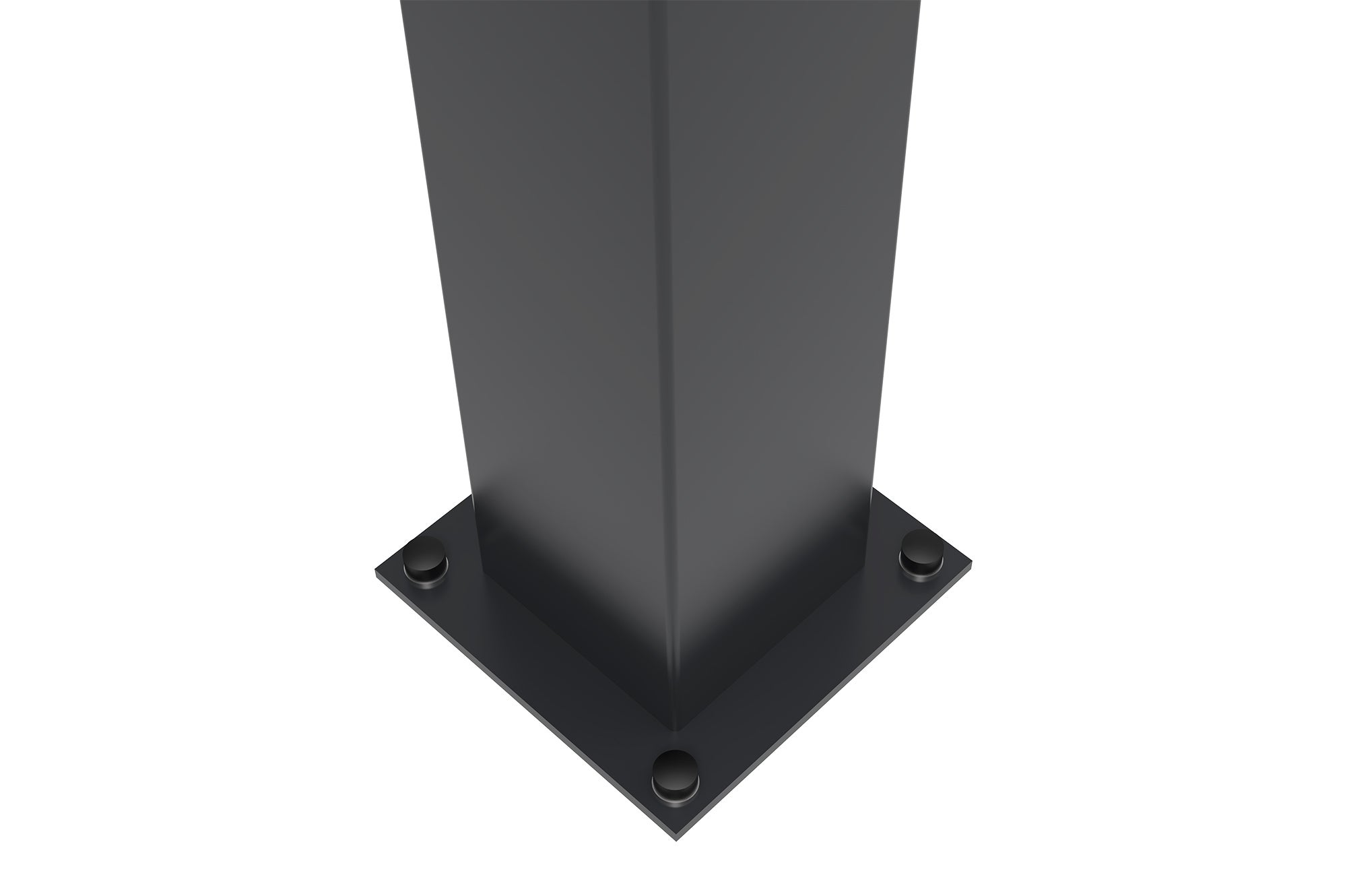 Lot de 2 poteaux en fer CARMO 15x15cm H.145cm noir - 9