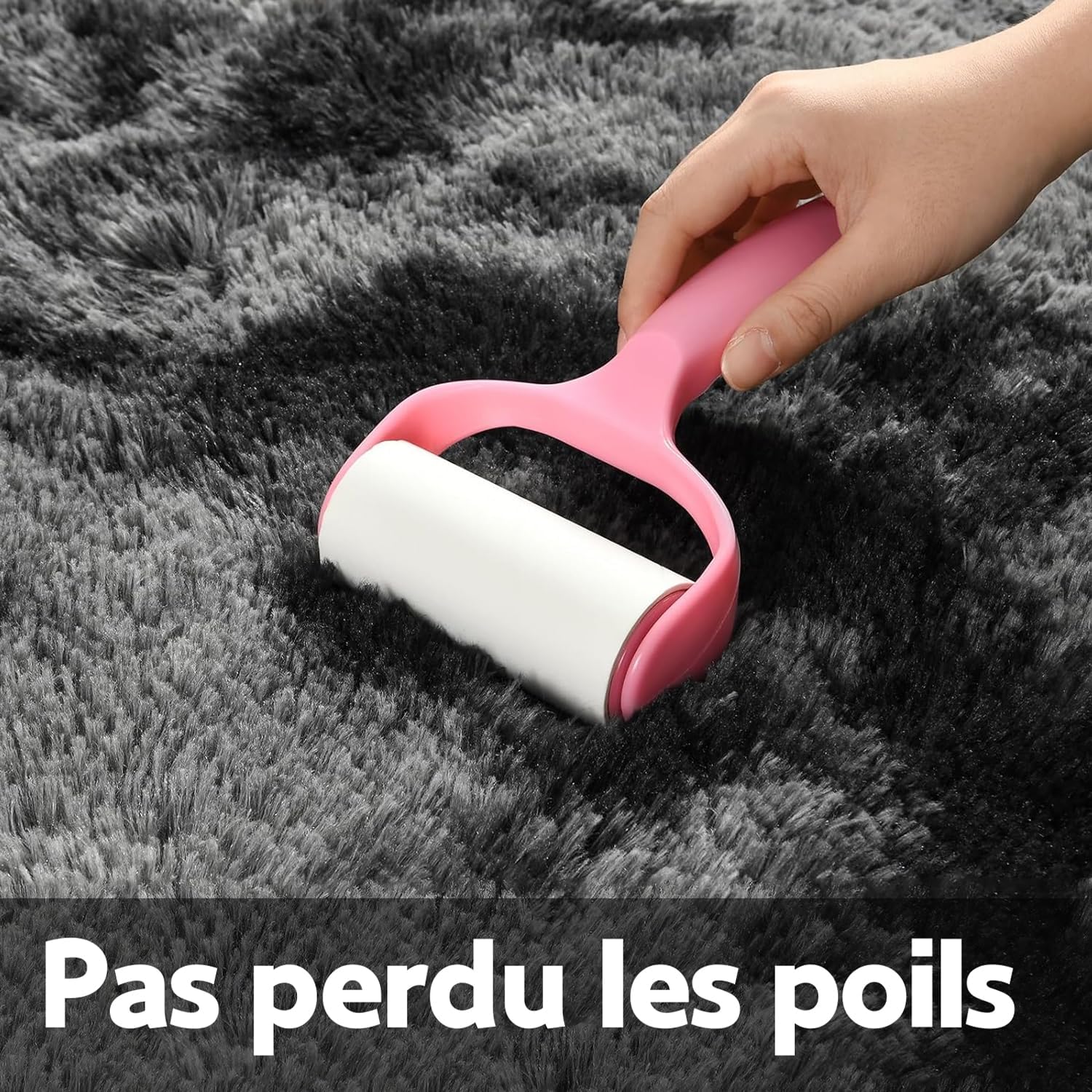 Tapis Salon Tapis Chambre 160x230CM, Dessous Antidérapant, Doux Moelleux (Gris foncé, 160x230cm) - 5