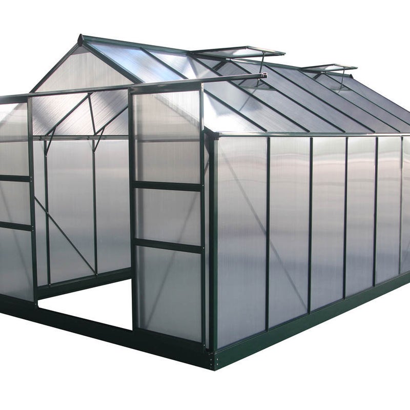 Szklarnia ogrodowa z poliwęglanu "Dahlia" kolor zielony świerkowy 13,29 m²