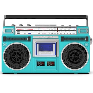 Boombox Rétro Style Années 80 Avec Radio AM/FM, Lecteur Cassette Et Bluetooth - Enregistreur De Bande Vintage Connectable