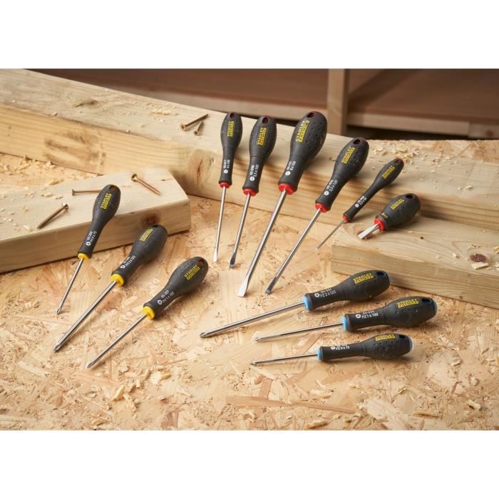 Jeu de 12 tournevis FATMAX STANLEY FMHT65426-0 électricien et mécanicien (phillips et pozidriv) - 5