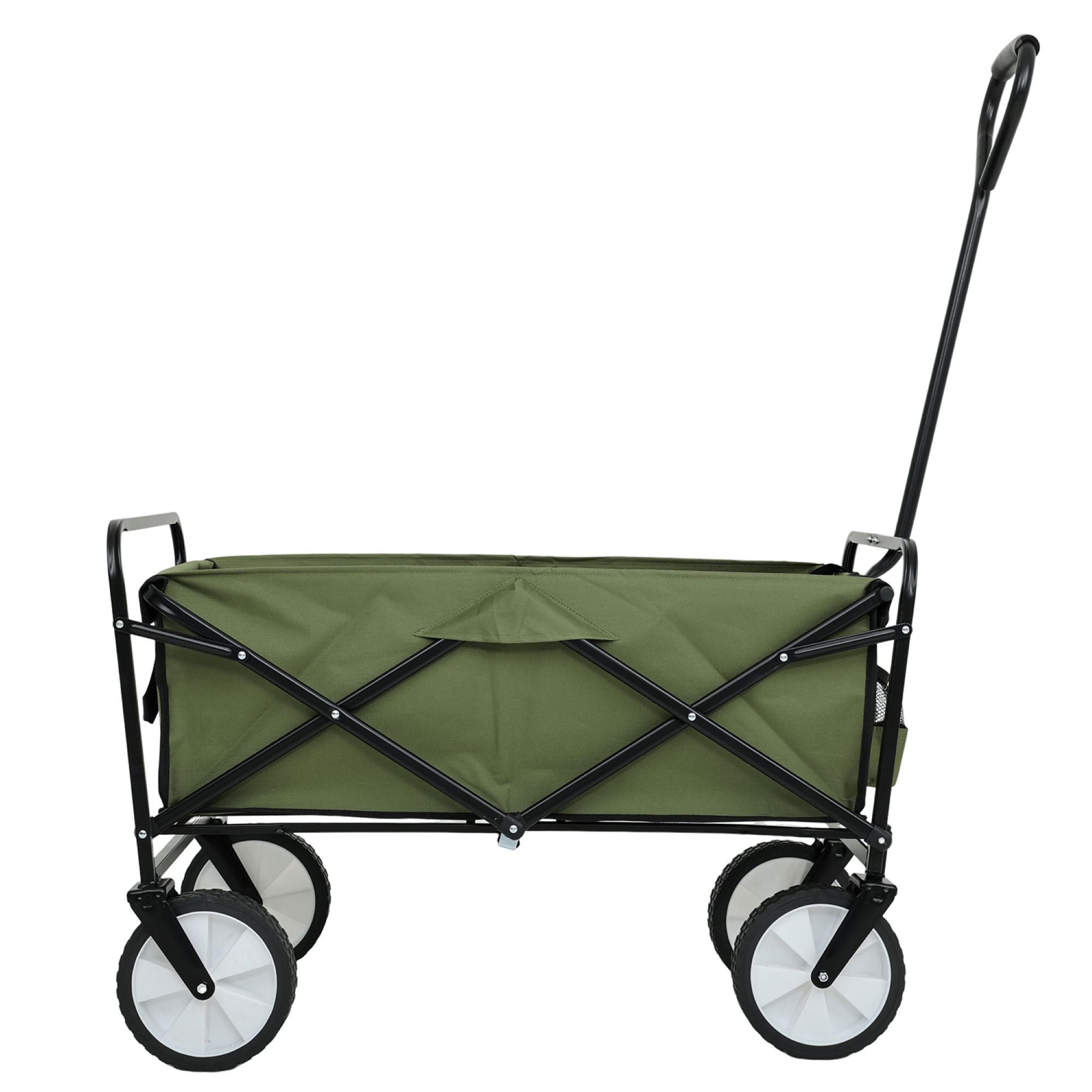 Chariot pliant de plage avec Roues en Plastique et capacité de charge maximale de 110 kg en Vert - 5