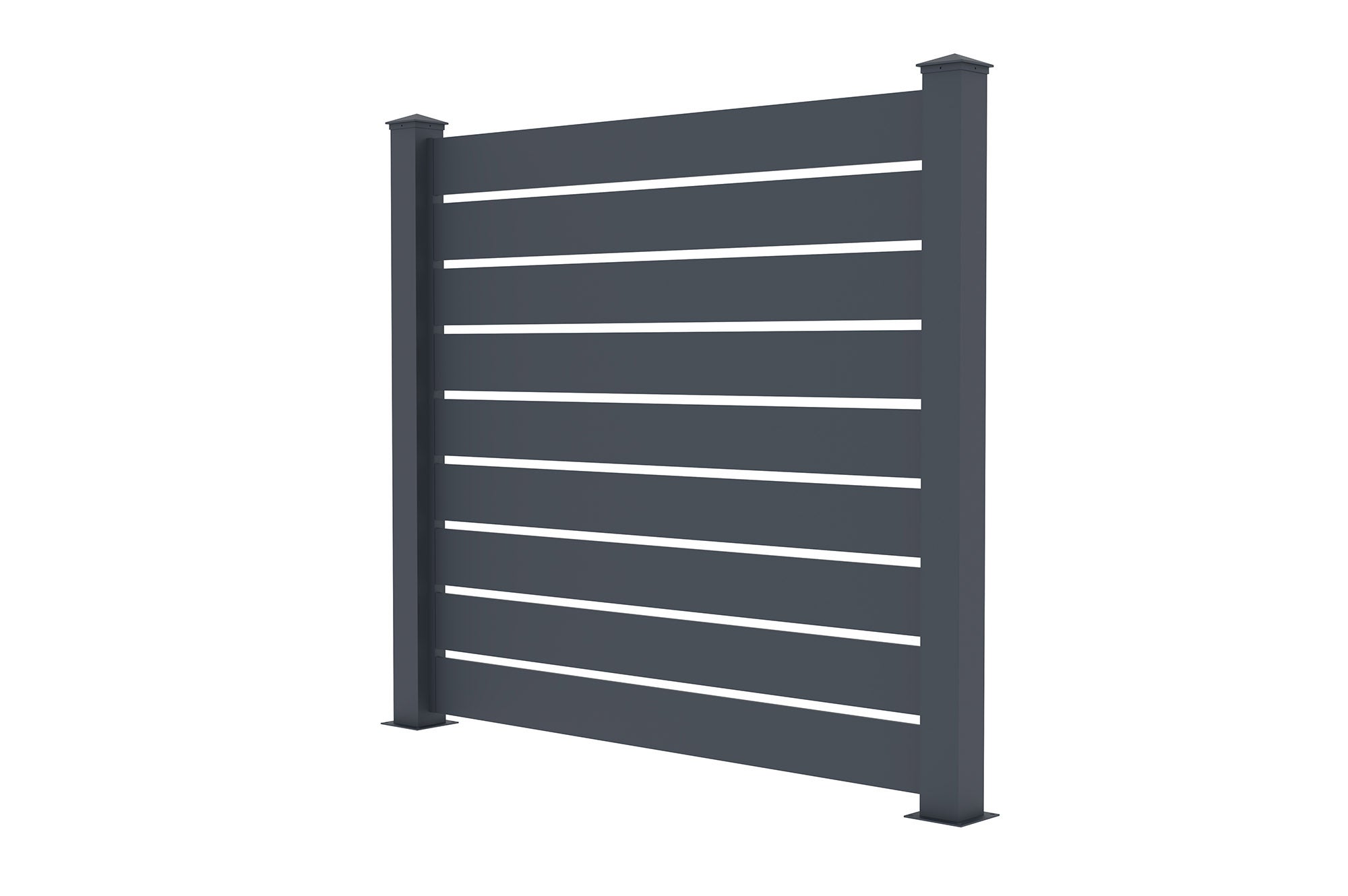 Kit clôture aluminium pleine VOGEL – H.170 cm – L.1,90 m – gris anthracite – kit complet - 5