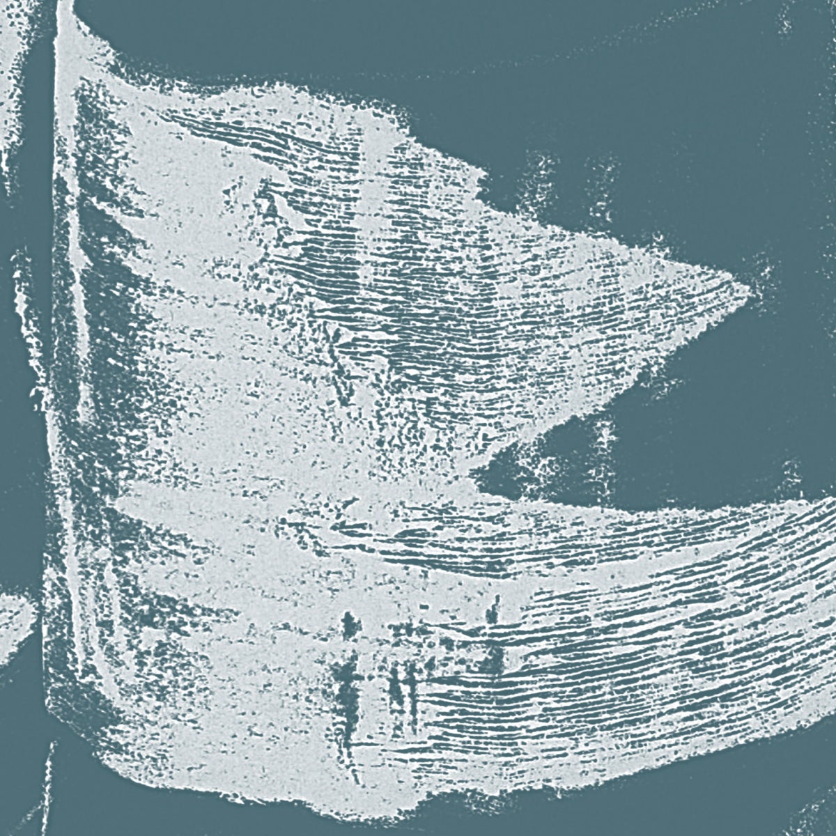 Carta da parati panoramica astratta con motivo di inchiostro a contrasto Blu 300x250cm - 3