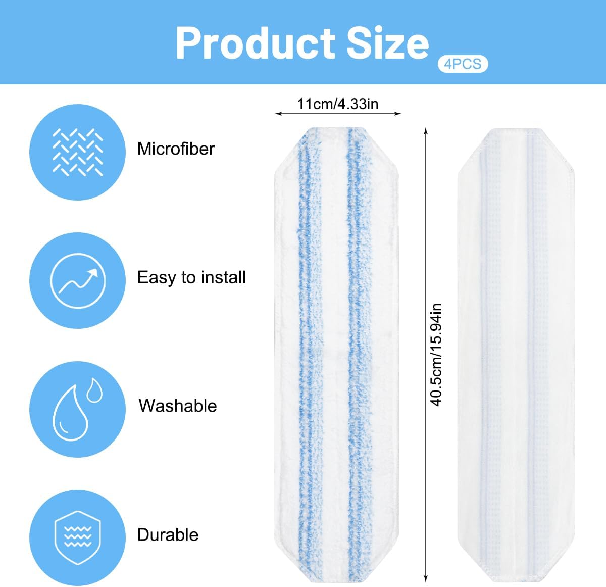 sztuki wkładów do mopa Vileda H2PrO, z mikrofibry do mopa O-Cedar H2PrO, wkład chłonny - 2
