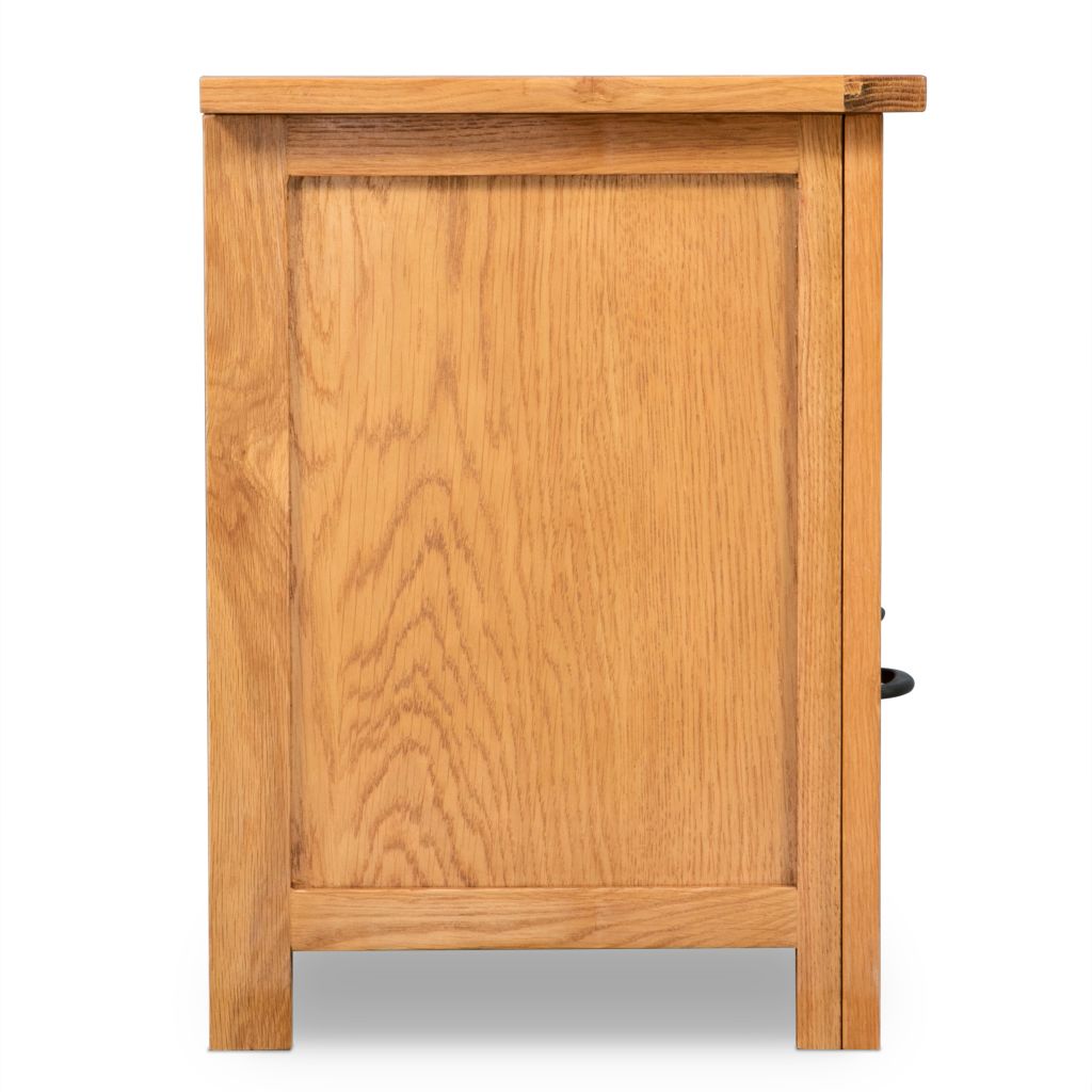 Meuble Tv 90x35x48 Cm Bois De Chêne Massif Vidaxl - 4