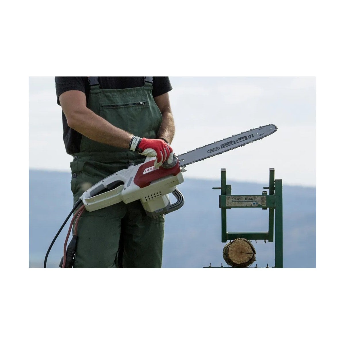 Motosega elettrica 2200 W con barra TRILINK 40 cm, taglio rapido, antivibrazione, tensione catena senza attrezzi, lubrificazione automatica IKRA - 9