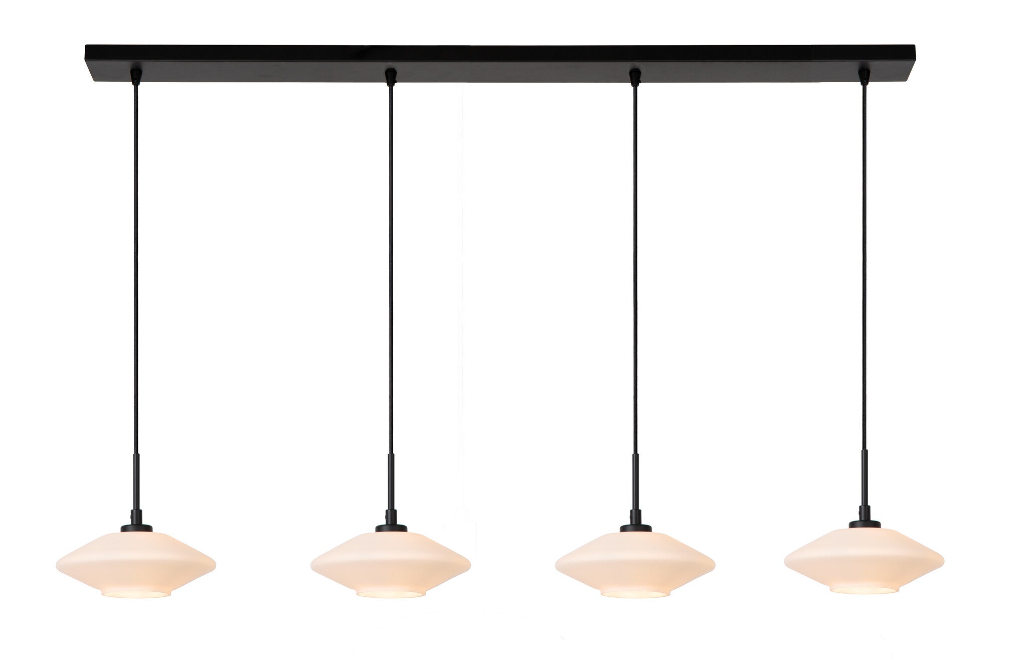 Lampa wisząca TREVOR czarna 4xG9x40W szkło wym:150x125x20cm IP20 Lucide