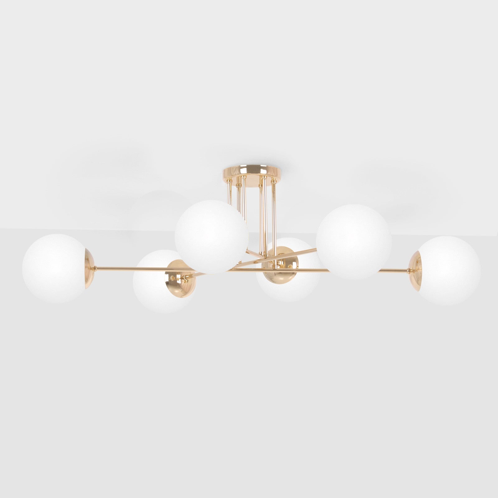 Lampa wisząca LUMIA biało-złota 6xE27x20W metal wym:30x105x83cm IP20 Kaja