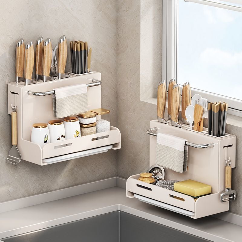 Estante Multifunción Wenko Con Portarrollos - Blanco, 55x21x18 Cm, Madera Y Acero